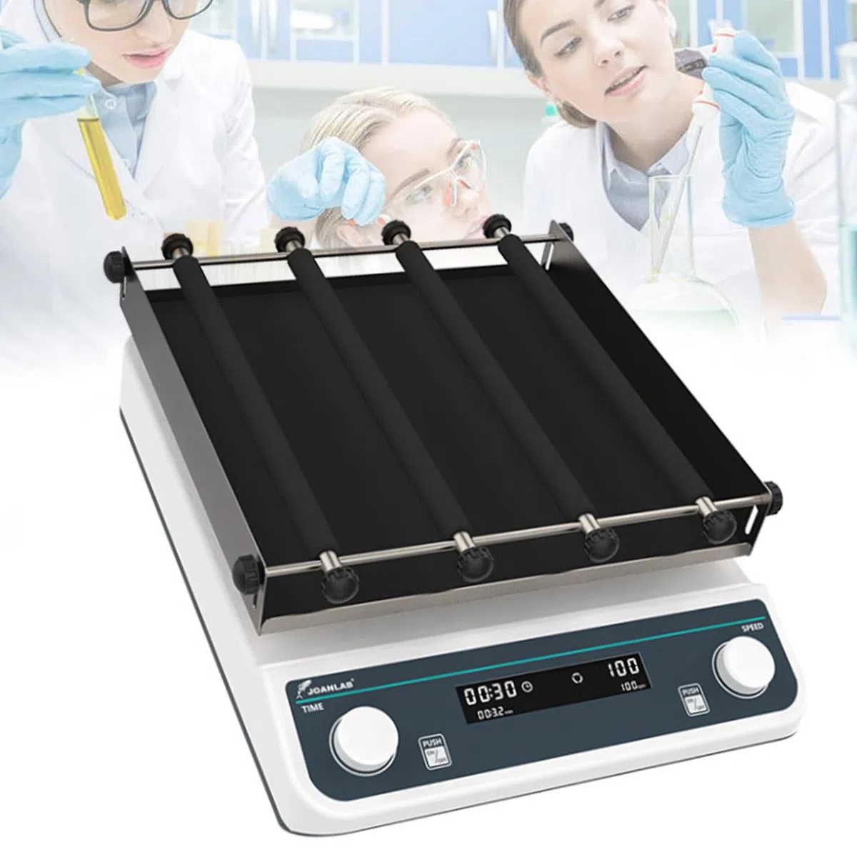 Cyfrowy wytrząsacz orbitalny do laboratoriów, regulowana prędkość i czas, poziomy mikser obrotowy, wyświetlacz LCD, precyzyjny rotator laboratoryjny do mieszania i inkubacji