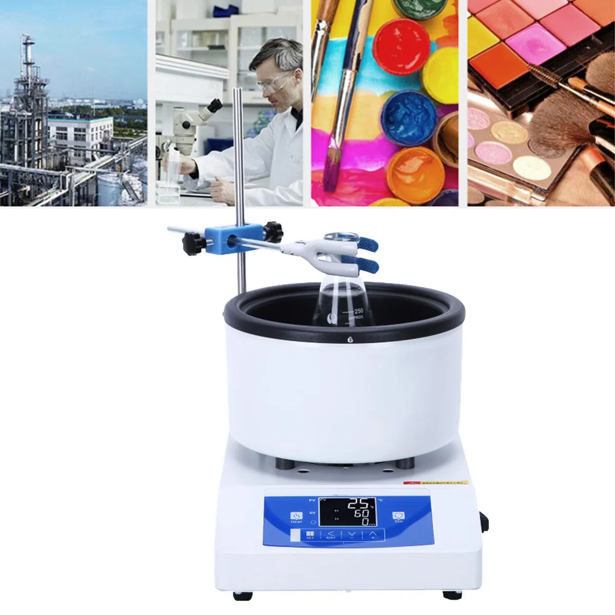 Mieszadło magnetyczne, mieszadło magnetyczne z płytą grzejną, z cyfrowym wyświetlaczem System kontroli temperatury Mieszadło magnetyczne Mieszadło laboratoryjne